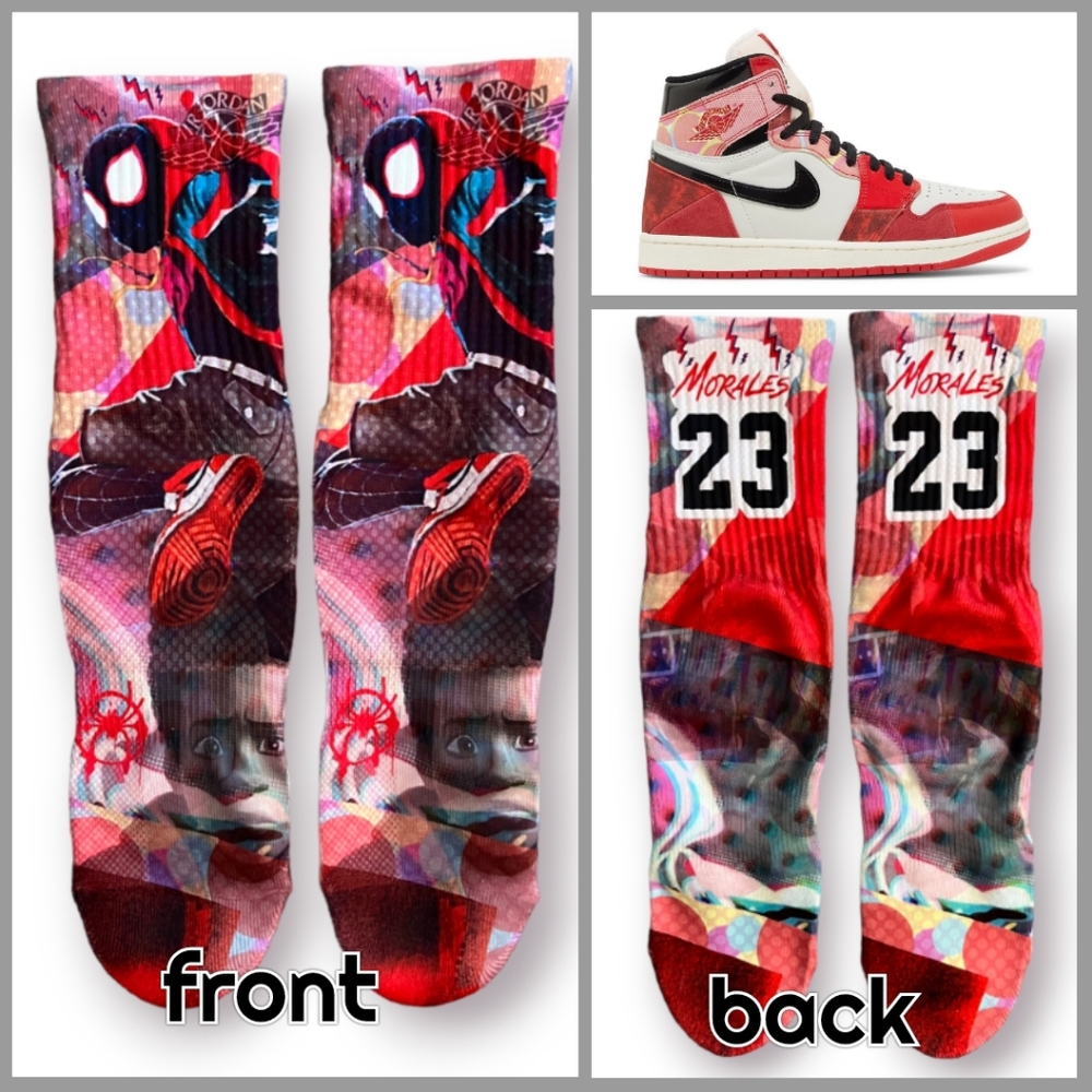 Jordan 1 spiderverse socks